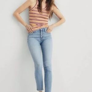 Madewell 9” high rise skinny crop jeans